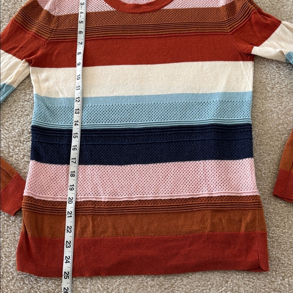Market & Spruce Colorful Striped Crewneck Sweater - Picture 9 of 10